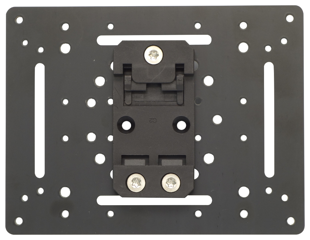 Mounting Plate - Bottom View With DIN Rail Mounting Clip